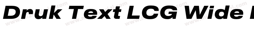 Druk Text LCG Wide Bold字体转换